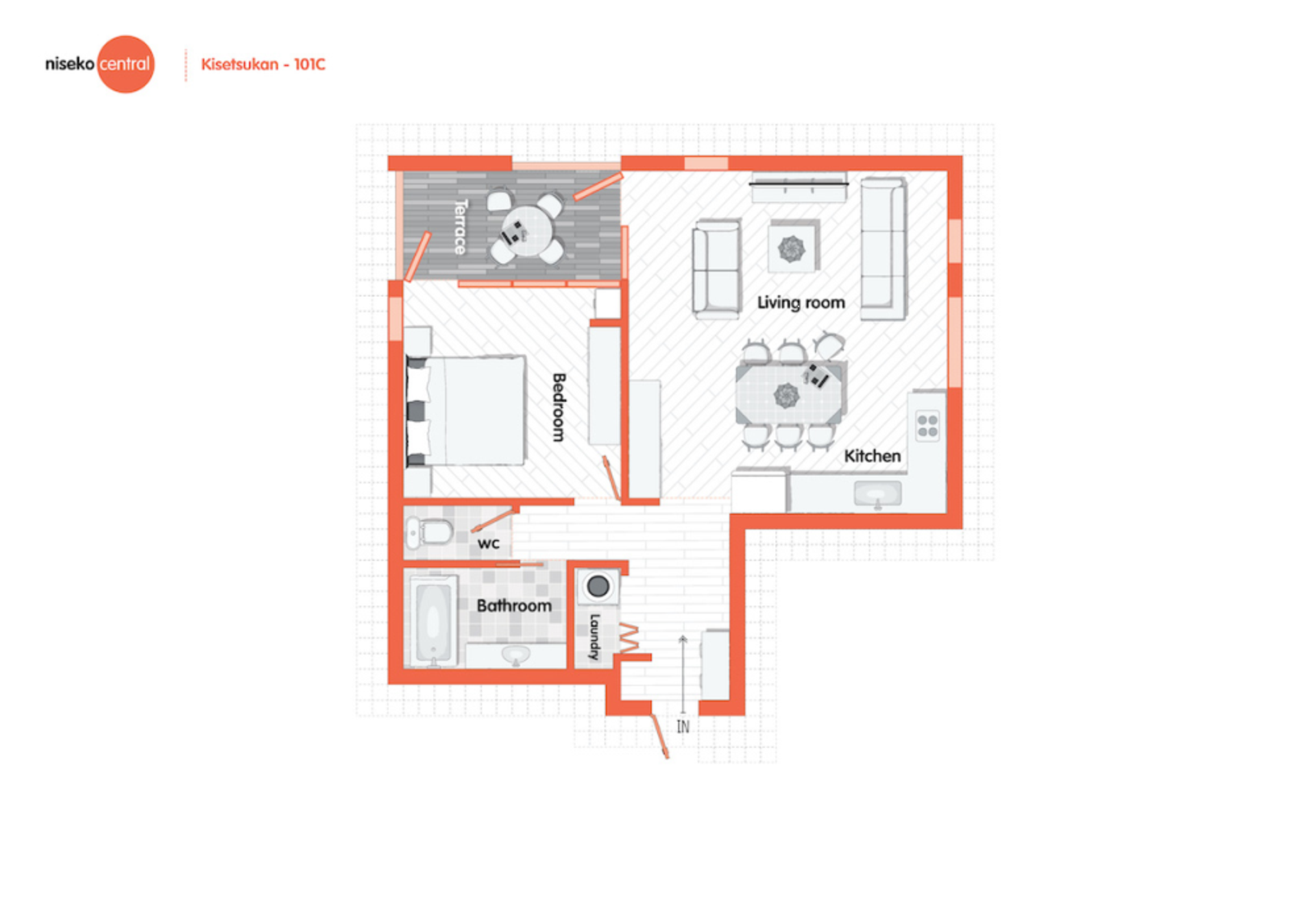 季節館 1ベッドルーム
