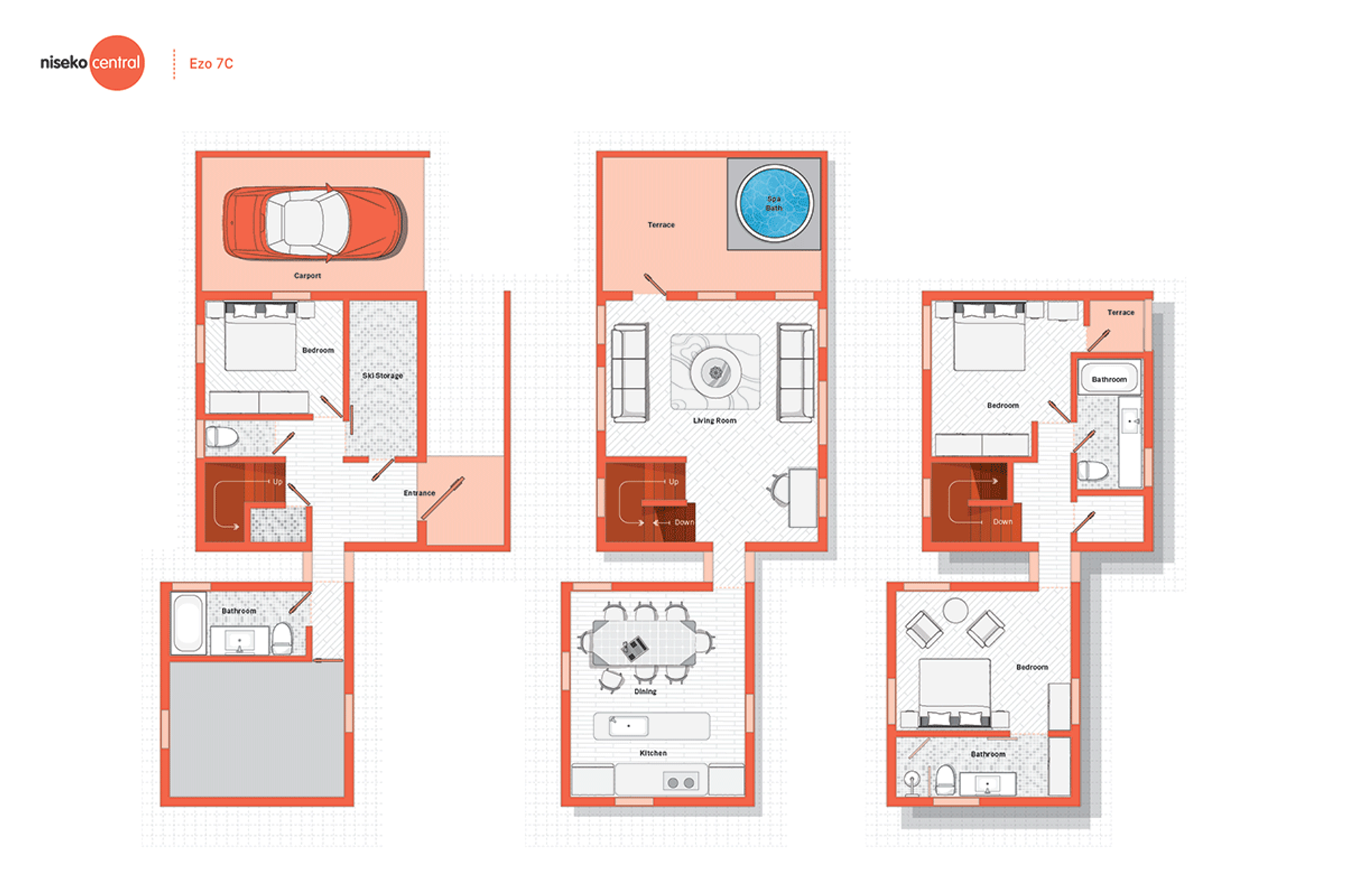 エゾ365 3ベッドルーム ・ジャグジー付き