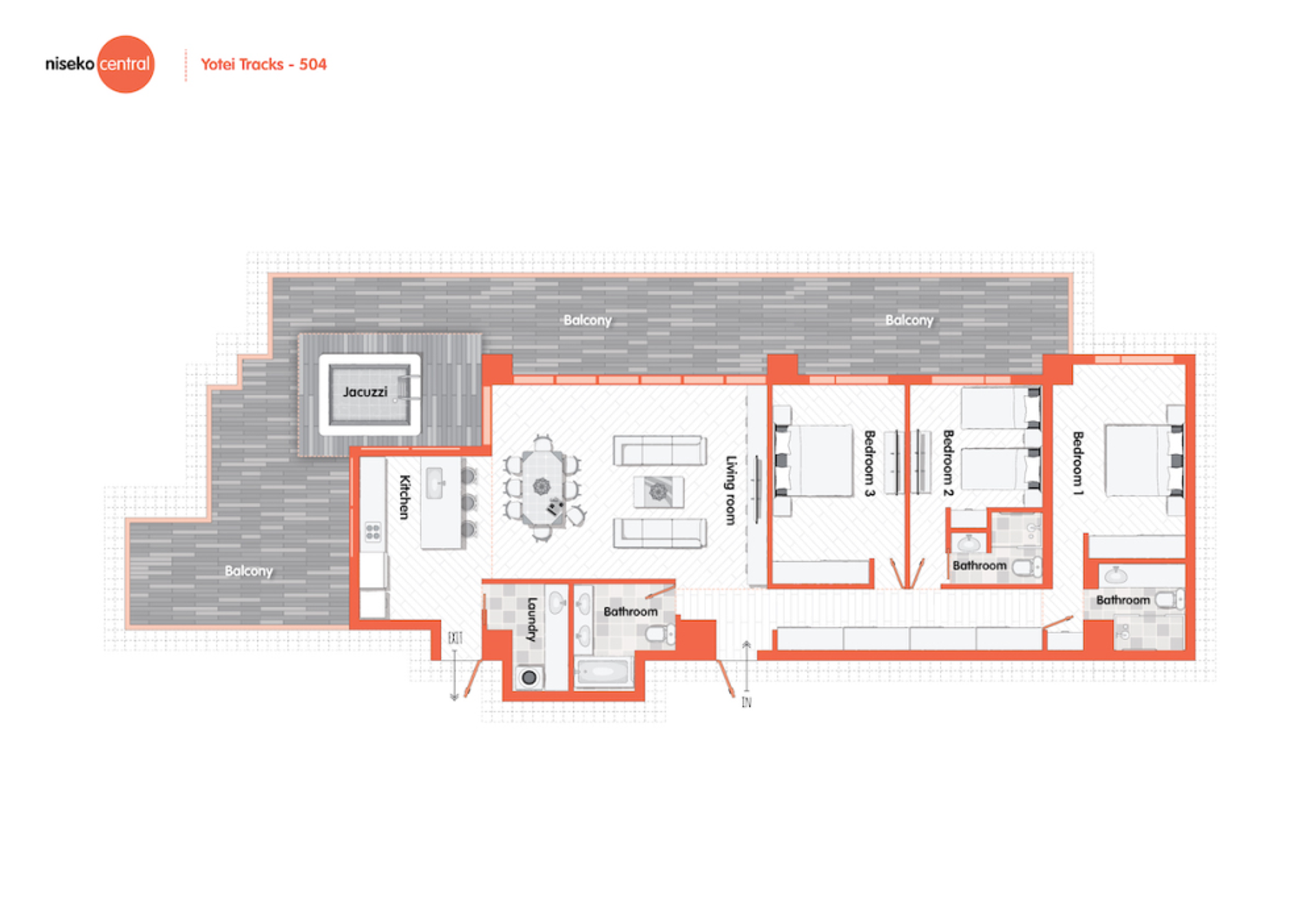 Youtei Tracks 3 Bedroom Penthouse with Jacuzzi