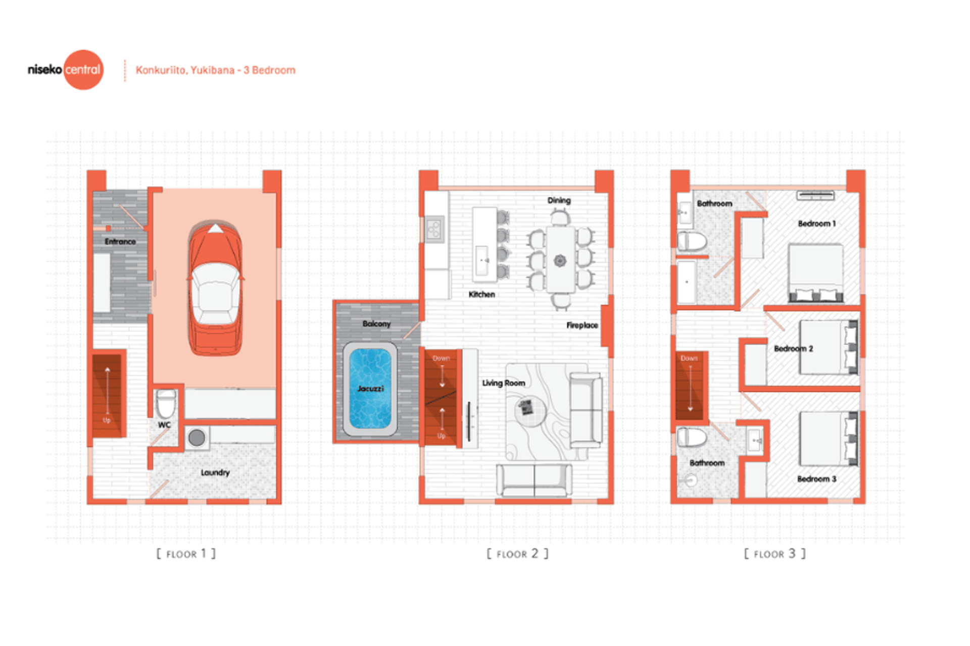 Konkuriito 3 Bedroom with Jacuzzi
